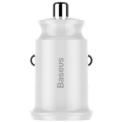 Baseus Chargeur de Voiture Dual USB 3.1A Small Rice Grain Blanc - Ítem