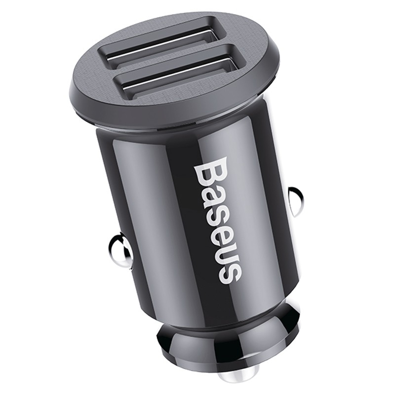 Baseus Chargeur de Voiture Dual USB 3.1A Small Rice Grain Noir - Ítem4