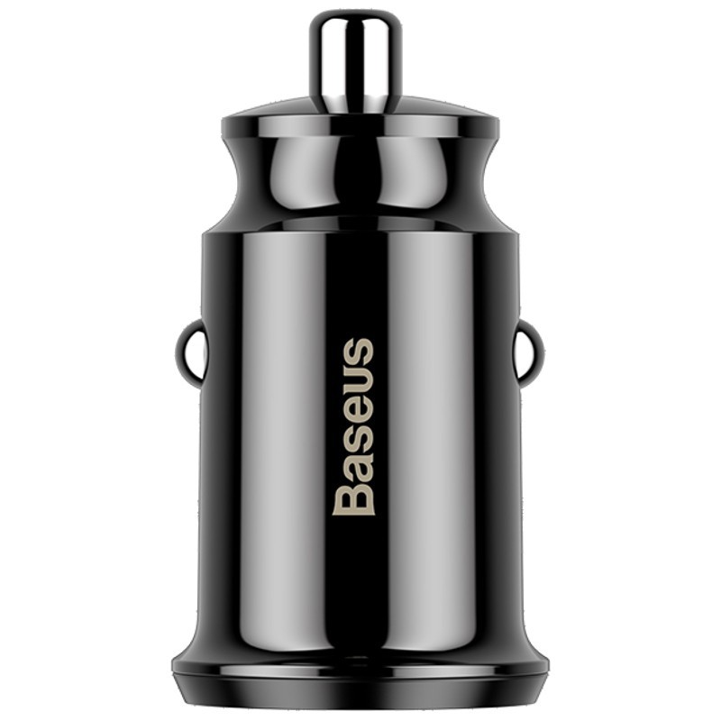 Baseus Chargeur de Voiture Dual USB 3.1A Small Rice Grain Noir - Ítem1