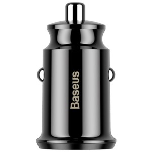 Baseus Cargador de Coche Dual USB 3.1A Small Rice Grain Negro