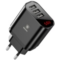 Baseus Cargador Triple USB 3.4A Mirror Lake Digital Display - Ítem