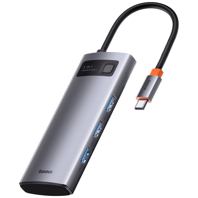 Baseus Hub Metal Gleam 5 en 1 Type-C 3x USB 3.0 HDMI