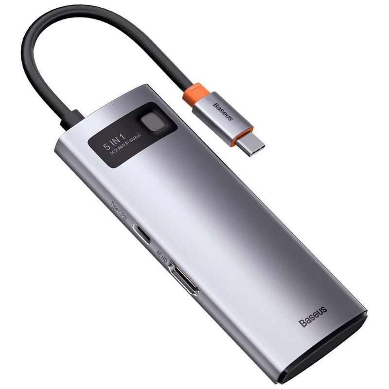 Baseus Hub Metal Gleam 5 en 1 Type-C 3x USB 3.0 HDMI - Ítem1