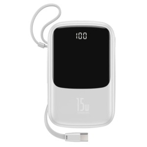Baseus Qpow PowerBank 10000mAh 15W con Pantalla Blanco - Powerbank