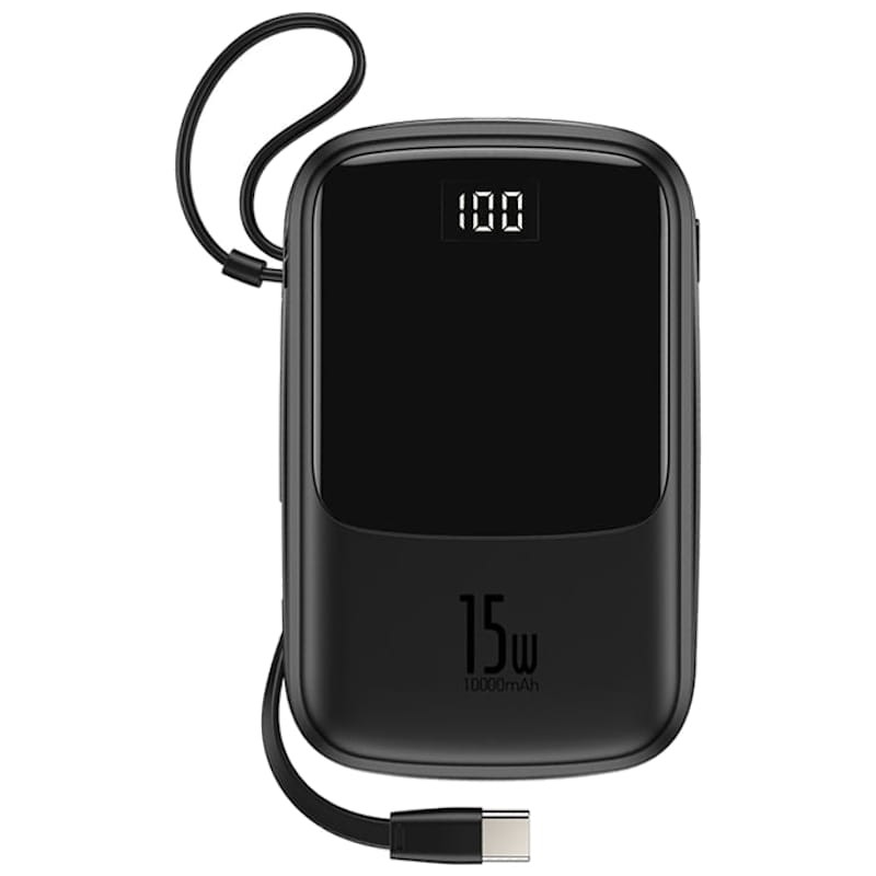 Baseus Qpow PowerBank 10000mAh 15W avec Écran Noir - Powerbank