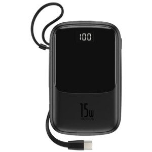 Baseus Qpow PowerBank 10000mAh 15W avec Écran Noir - Powerbank