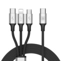 Baseus Rapid Cable 3 en 1 USB Tipo C a USB Tipo C + Lightning + Micro USB 1.2M - Ítem