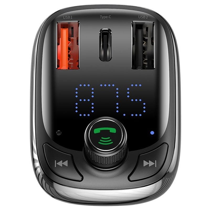 Baseus S-13 Transmissor FM Para Carro Com Carregador USB / USB C - Item2