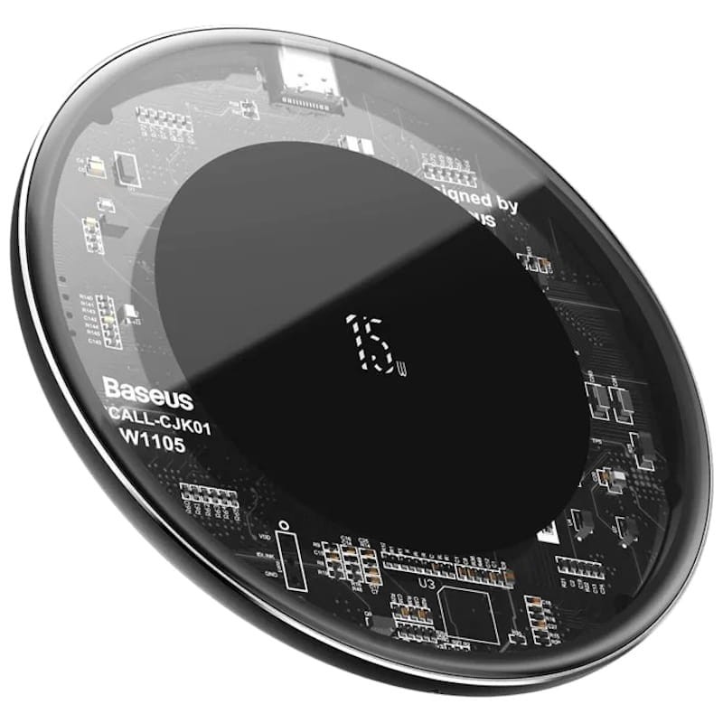 Baseus Simple Carregador Sem Fio 15W QI Transparente