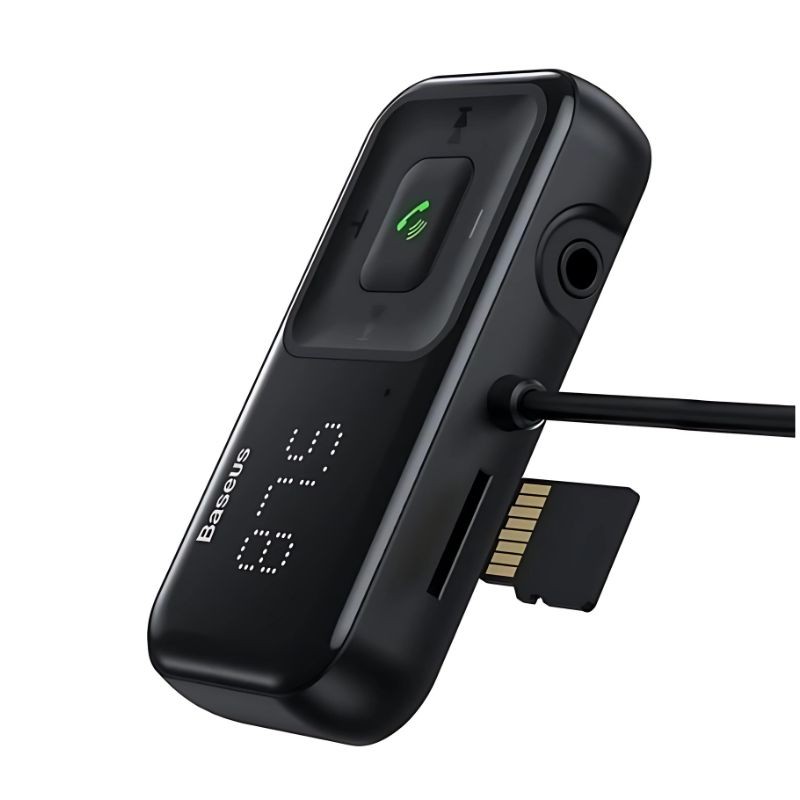 Baseus T Shaped S-16 Leitor MP3 Bluetooth para Carro + Carregador - Item1