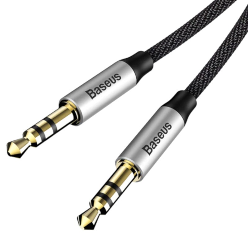 Baseus Yiven Adaptador Cable Mini Jack 3.5mm Macho a Mini Jack 3.5mm Macho 1.5M Plata - Ítem