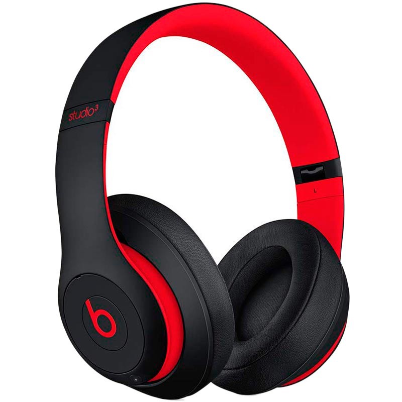 beats studio 3 wireless black red