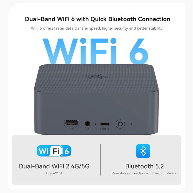Beelink EQi12-LP Intel Core 1220P/24GB/500GB SSD/Windows 11 Pro Cinzento - Mini PC - Item3