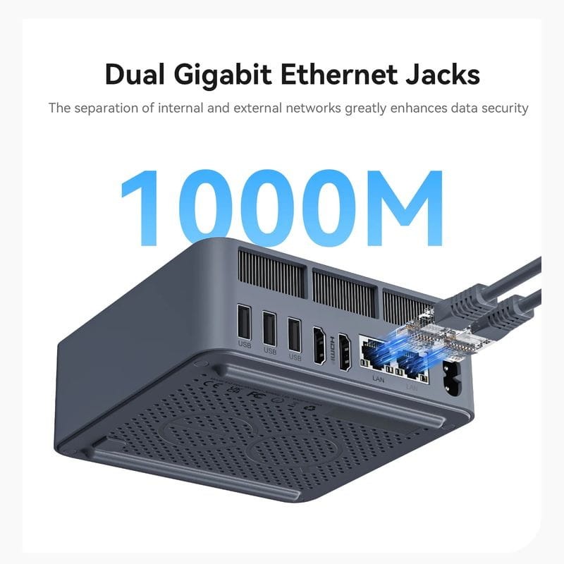 Beelink EQi12-LP Intel Core i7-12650H/24 Go/1 To SSD/Windows 11 Pro Gris - Mini PC - Ítem6