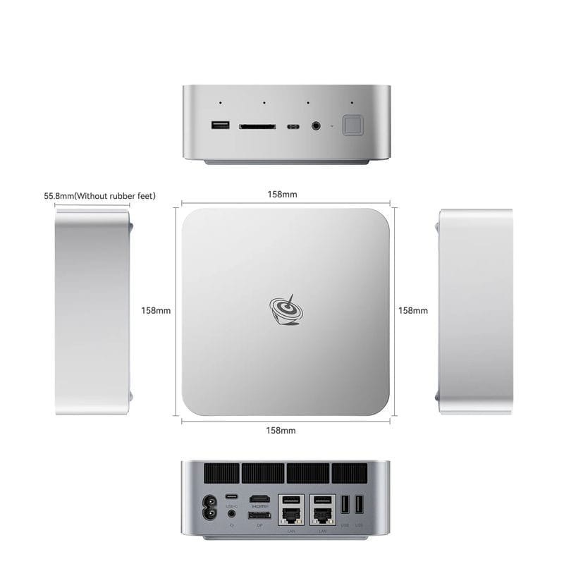 Beelink GTi14 Intel Core Ultra 7 155H/32 Go/1 To SSD/Windows 11 Pro Argent - Mini PC - Ítem10