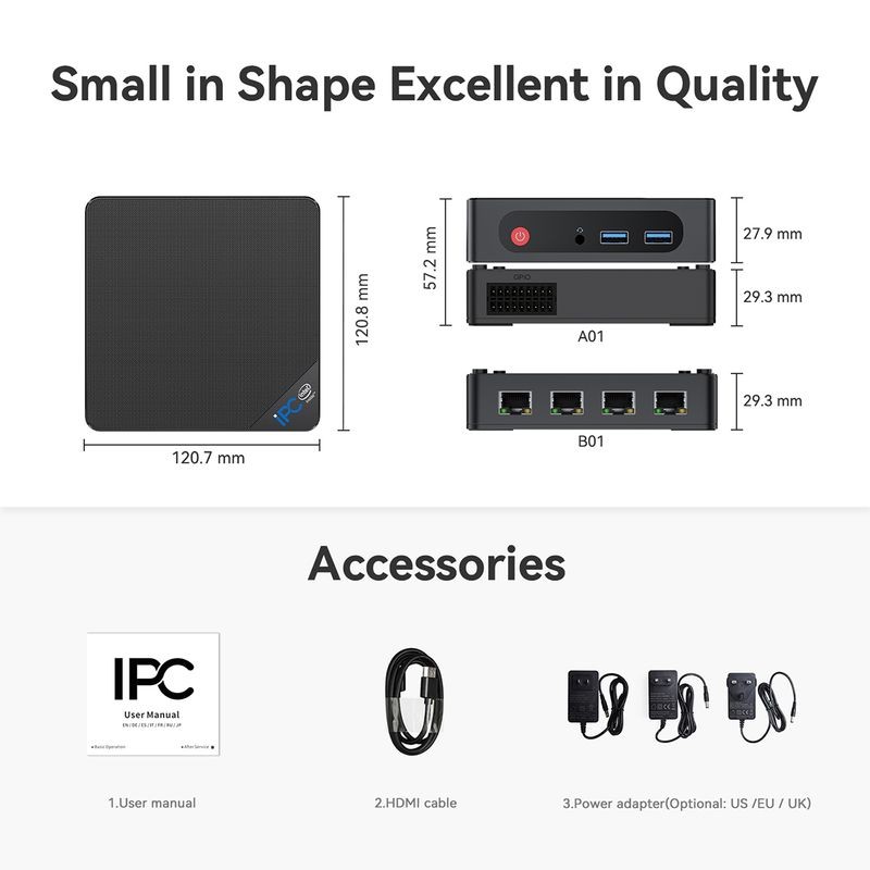 Beelink IPC-G Intel N4020/4GB/64GB SSD/Windows 11 Preto - Mini PC - Item9