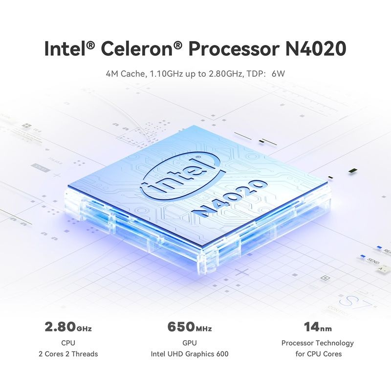 Beelink IPC-G Intel N4020/4GB/64GB SSD/Windows 11 Preto - Mini PC - Item1