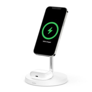 Belkin 2 en 1 MagSafe Blanco - Cargador Inalámbrico