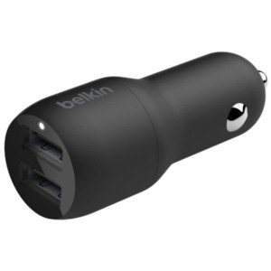 Belkin USB-A 24W Preto - Carregador de Carro Duplo