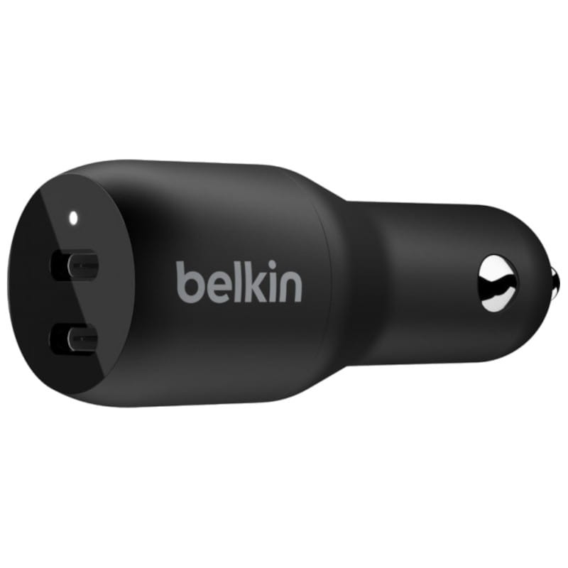 Belkin USB-C PD 36W Preto - Carregador de Carro Duplo