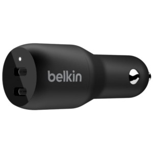 Belkin USB-C PD 36W Preto - Carregador de Carro Duplo
