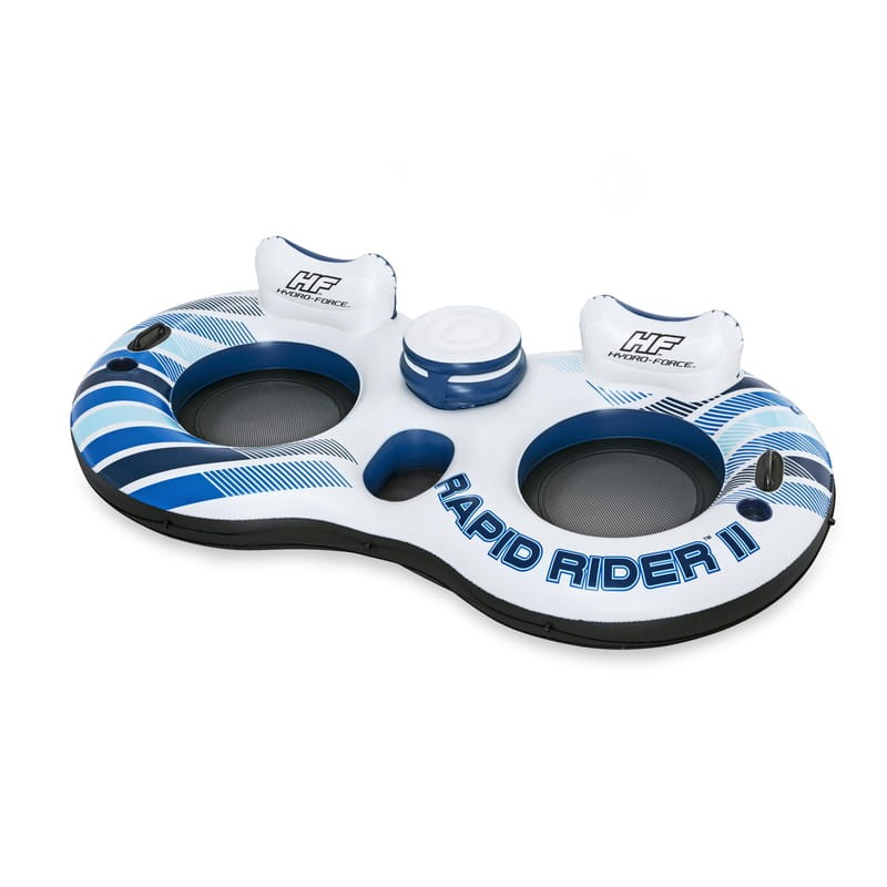 Flutuador para duas pessoas com porta-copos Hydro Force Rapid Rider Bestway 43113 - Item
