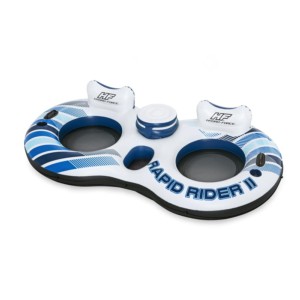 Flotador para dos personas con reposavasos Hydro Force Rapid Rider Bestway 43113