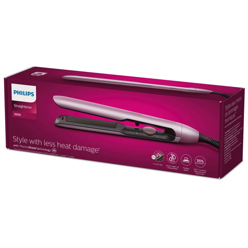 Plancha de pelo Philips 5000 series BHS530/00 ThermoShield Plata - Ítem1