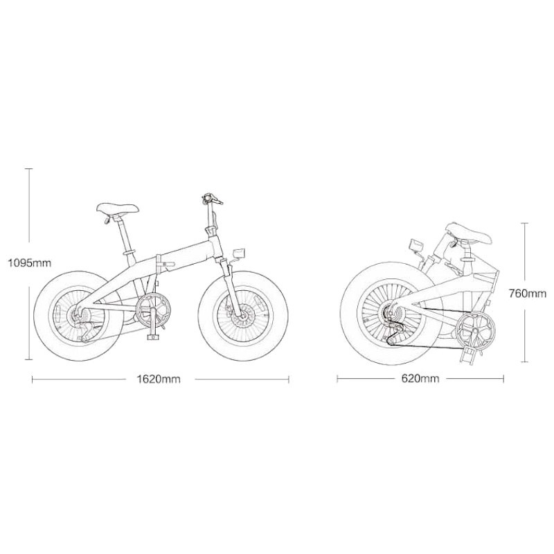 Bicicleta Elétrica Xiaomi HIMO ZB20 Max Cinza - Item5
