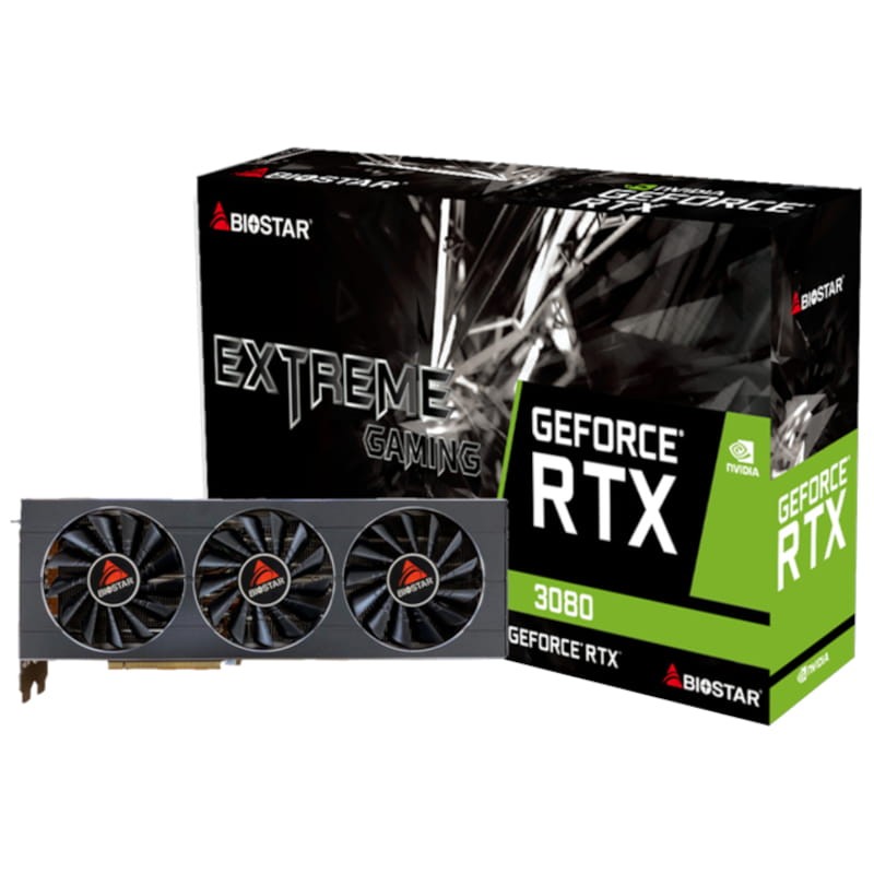 Biostar VN3806RMT3 NVIDIA GeForce RTX 3080 10 GB GDDR6X - NVIDIA GeForce RTX 3080 10 GB GDDR6X - Carte graphique - Ítem