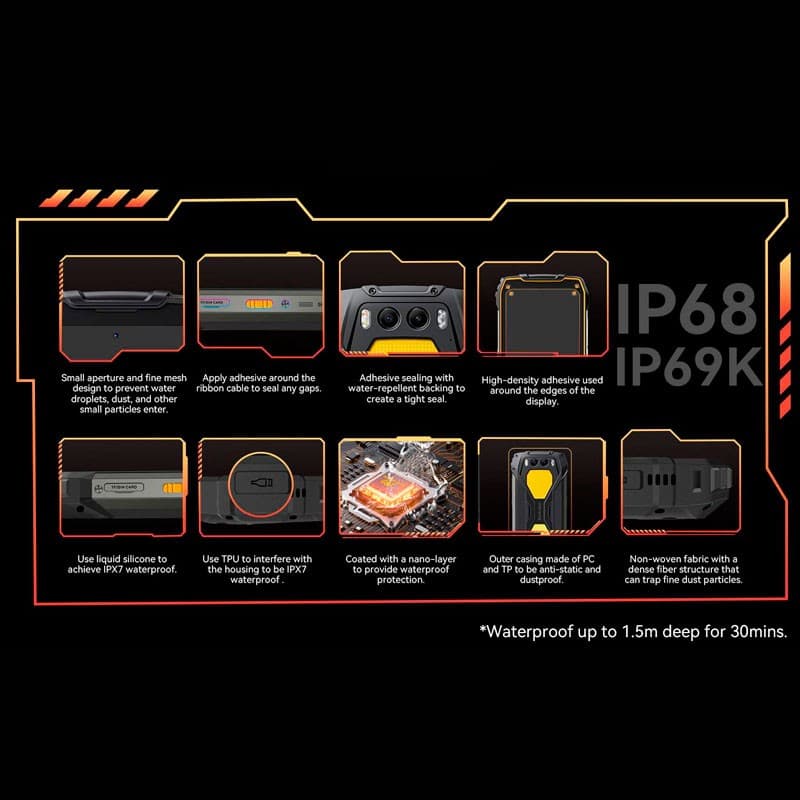 Blackview BV7300 6GB/256GB Preto - resistência à água e ao pó