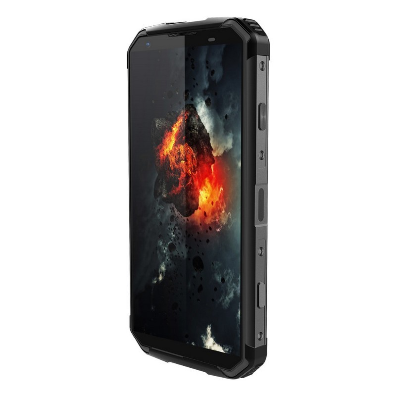 Blackview BV9500 Pro 6Go/128Go, smartphone robuste noir avec antenne supérieure, grand écran bord à bord affichant un visuel volcanique lumineux - Ítem2