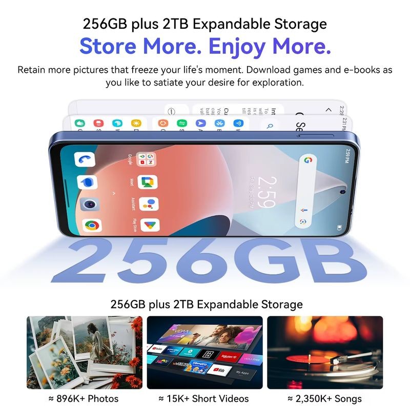 Oscal Tiger 13 8Go/256Go Bleu - Téléphone portable - Ítem3