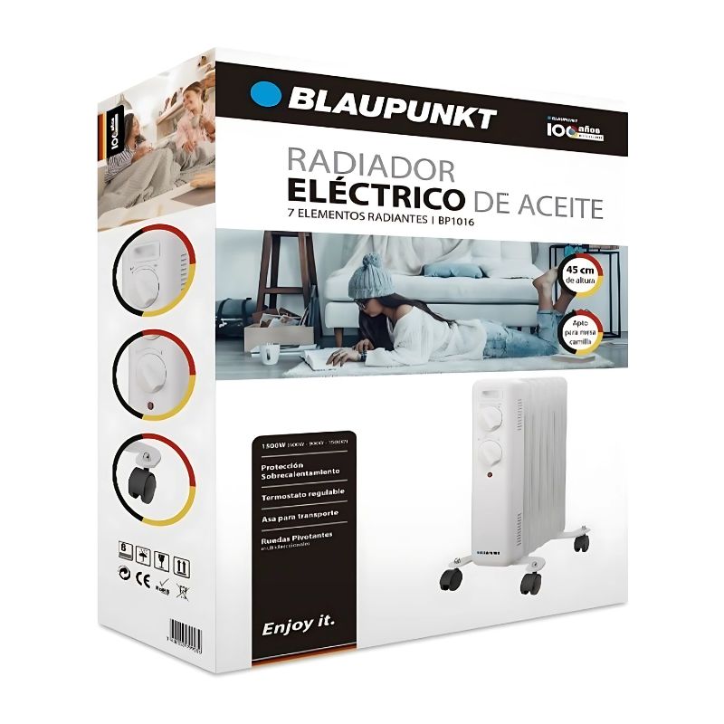 Blaupunkt BP1016/ 1500W/ 7 Eléments chauffants - Radiateur à huile - Ítem1