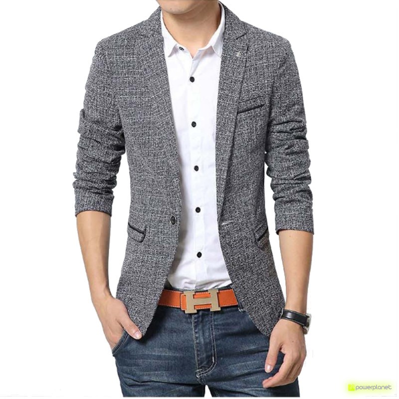 grey blazer men