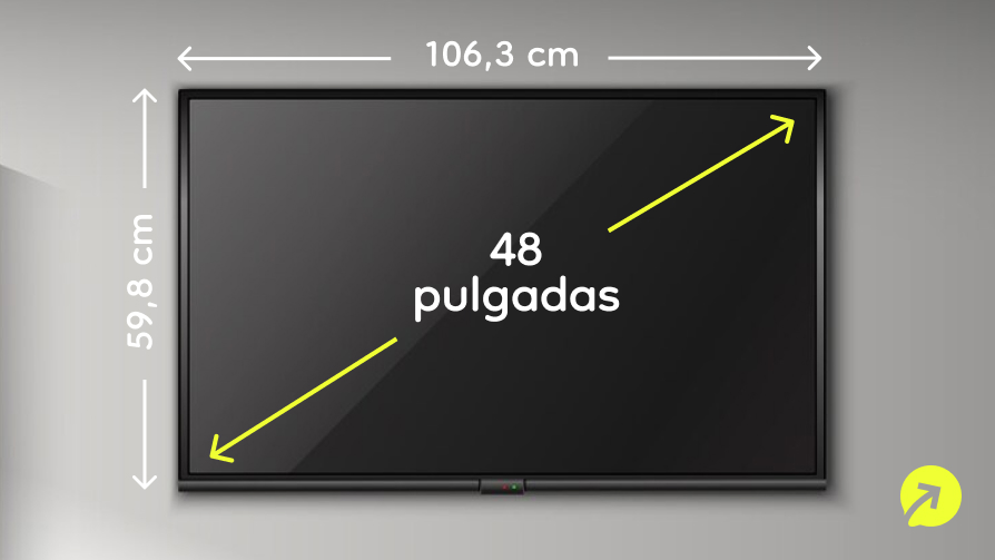 Dimensiones de un televisor de 48 pulgadas