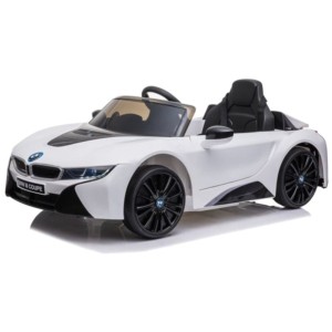 BMW i8 JE1001 6V Branco Com Licença - Carro Elétrico para Crianças