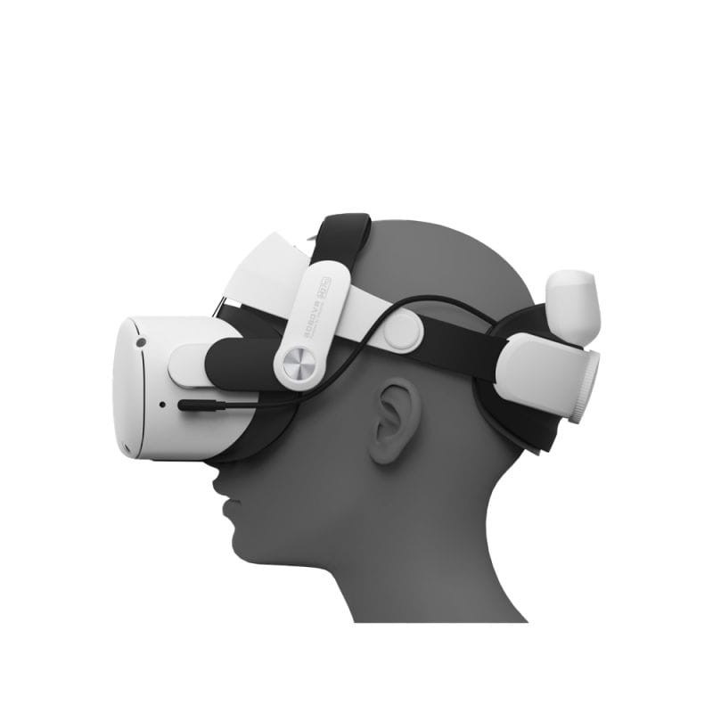 BOBOVR M2 Pro Head Strap avec Batterie pour Oculus Quest 2 Blanc - Accessoire pour lunettes de réalité virtuelle - Ítem4