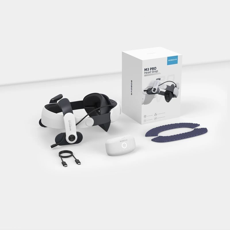 BOBOVR M3 Pro Correia de cabeça com bateria para Meta Quest 3/3S Preto - Acessório para óculos de realidade virtual - Item6