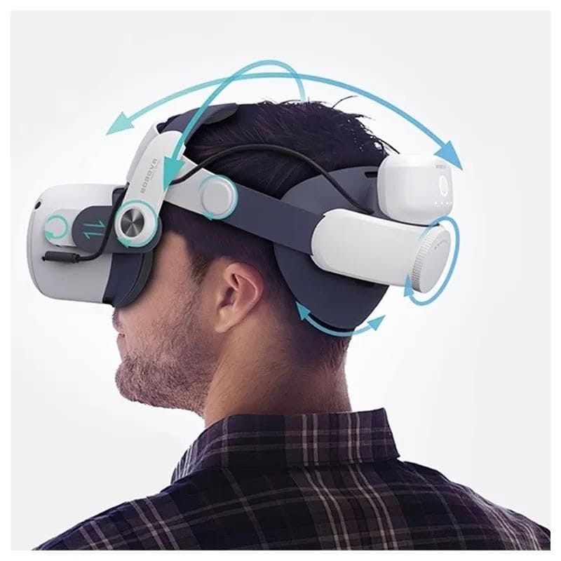 BOBOVR M2 Pro Head Strap avec Batterie pour Oculus Quest 2 Blanc - Accessoire pour lunettes de réalité virtuelle - Ítem2
