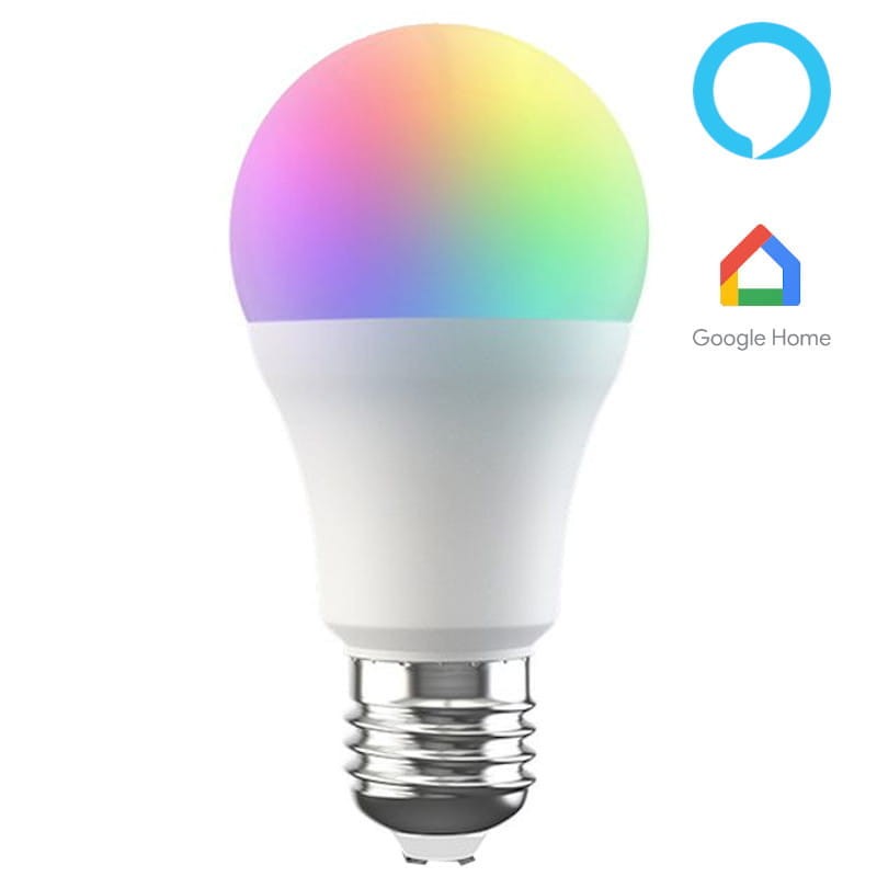 Bombilla conectada, LED inteligente compatible con Apple HomeKit, Siri,  Alexa, Google Home y SmartThings, E27 2700K-6500K RGBCW Bombilla Wi-Fi  regulable multicolor (1) Kuyhfg Bienvenido a Kuyhfg