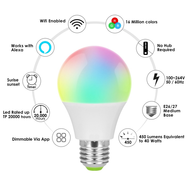 Lâmpada Inteligente Magic E27 10W RGB - Item1