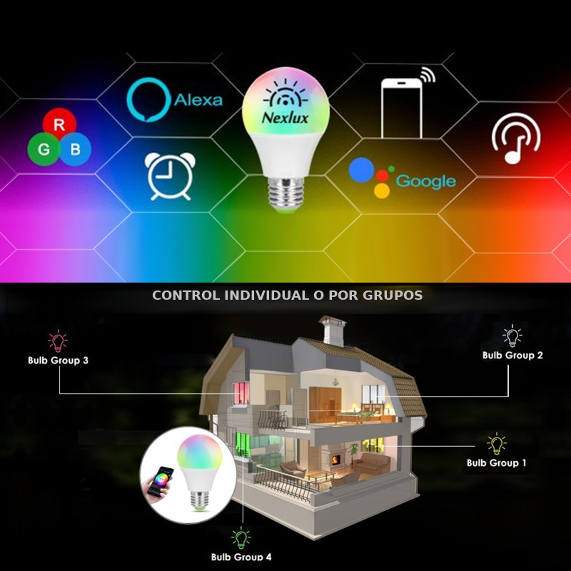 Bombilla Inteligente Magic E27 10W RGB - Ítem5