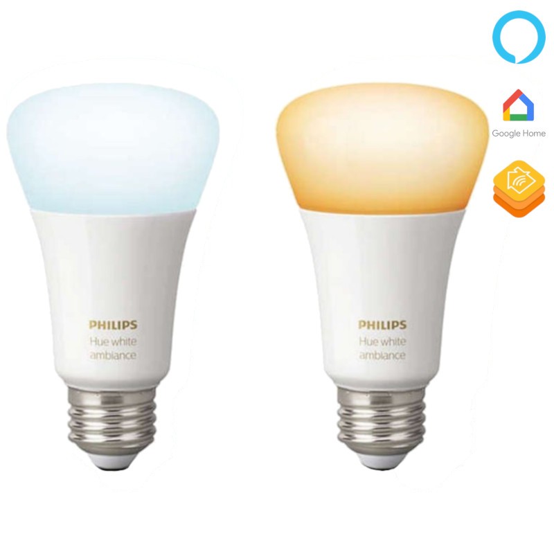 Lâmpada inteligente Philips Hue White Ambiance Pack x2 9,5W E27 Branco quente / frio - Item