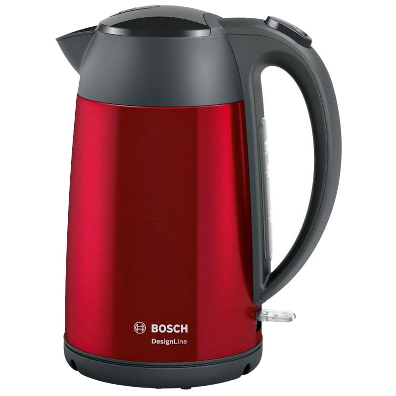 Bosch DesignLine - Bouilloire Électrique 2400W 1,7L Gris/Rouge