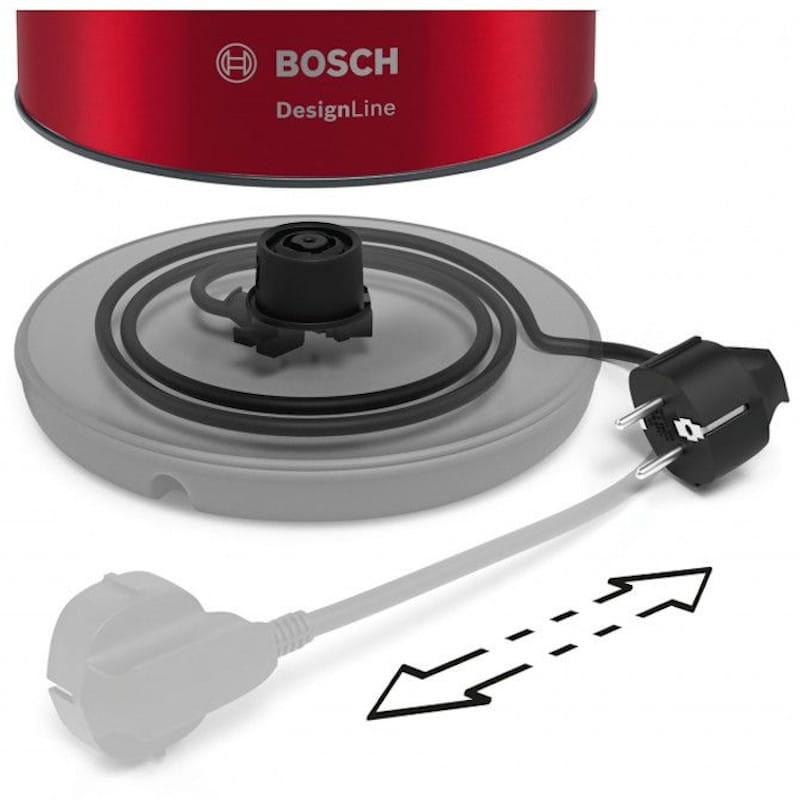 Bosch DesignLine - Hervidor Eléctrico Gris/Rojo - Ítem8