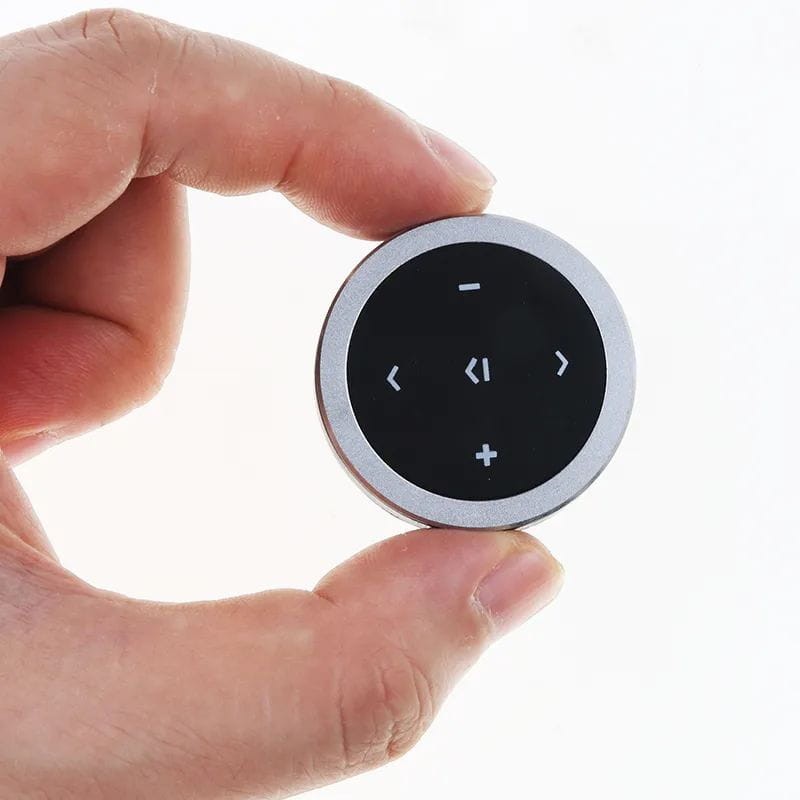 Botón Multimedia Bluetooth Plata con Soporte - Ítem1