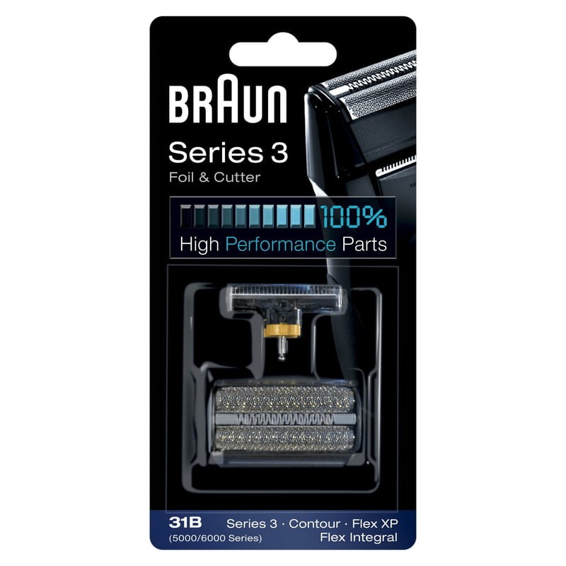 Braun 31B Cabeça de Barbear para Braun Series 5000/6000 Preto - Item