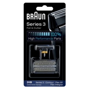 Tête de rasage Braun 31B pour Braun Series 5000/6000 Noir