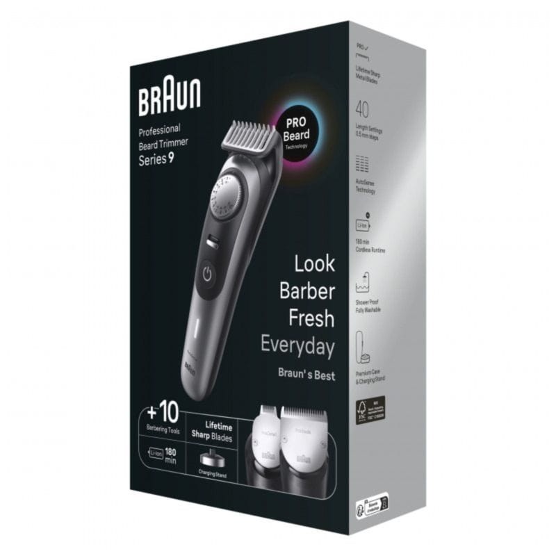 Afeitadora eléctrica Braun Series 9 BT9420 Wet/Dry Negro/ Gris - Ítem1